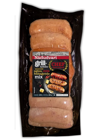 Nádudvari Chef Exclusive grillkolbász mix 900g logó